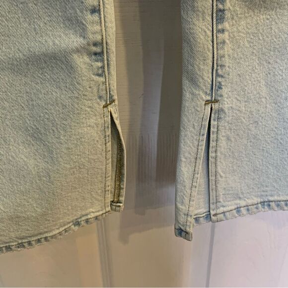 Good American Good Boyfriend Distressed Jeans Denim Women Blue Size 16 - Picture 6 of 12